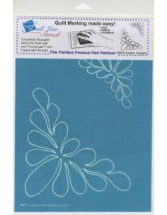 Full Line Stencil Quilting Feather Triangles